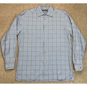 Ermenegildo Zegna Men s Striped Button Up Long Sleeve Dress Shirt Size XL‎